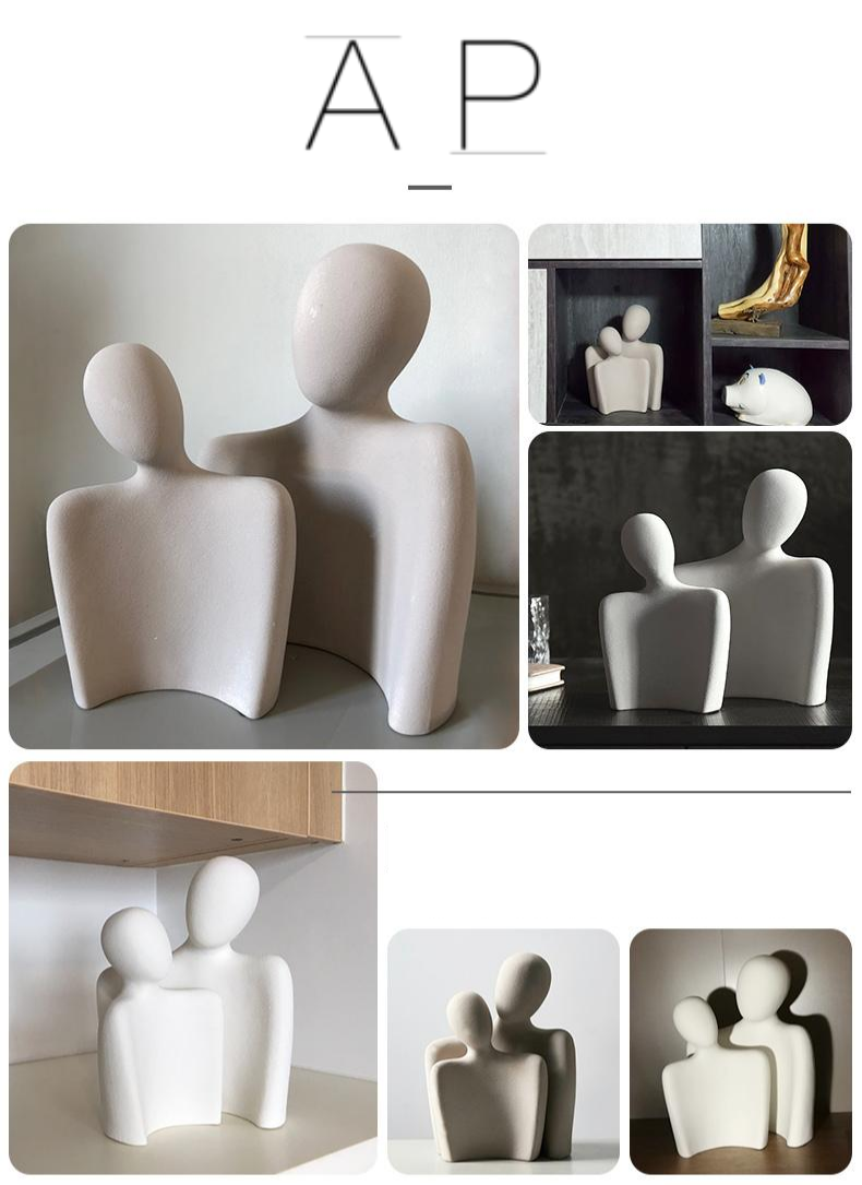 Abstrakt Kærlighedsstatue Til Hjemmet Dekoration 6