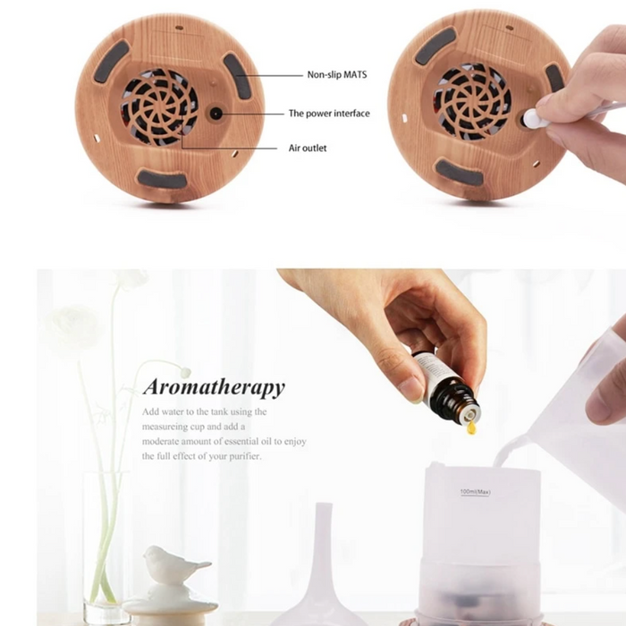 Aroma Diffuser i 3D Glas med LED Lys 7