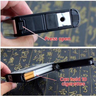 Automatisk Cigaretetui Med Lighter - Praktisk Design Til Rygere 2