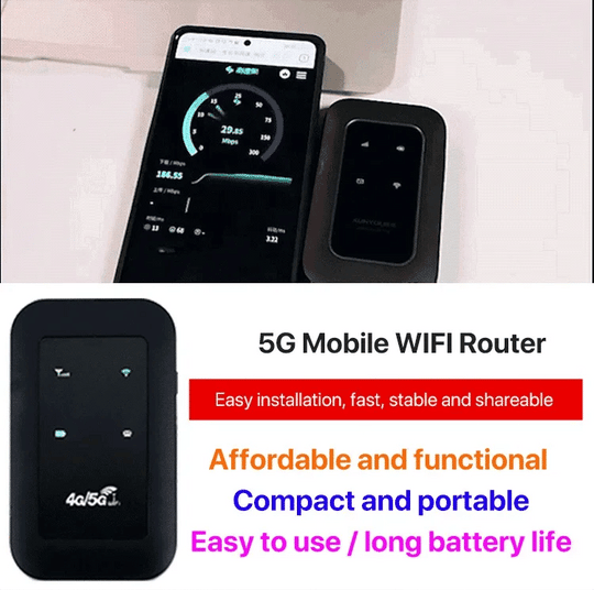 Bærbar 5G WiFi-router Kompakt 6