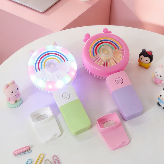 Bærbar Håndventilator med LED Lys 3