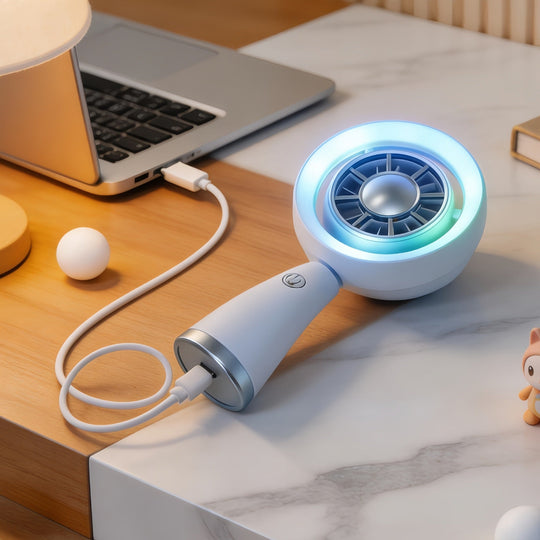 Bærbar Håndventilator med RGB Belysning til Kvinder 2