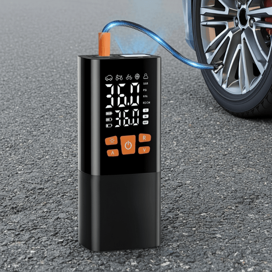 Bærbar Luftkompressor 180 PSI Med Digitalt Display - Mini Kompressor Til Hurtig Oppustning 0