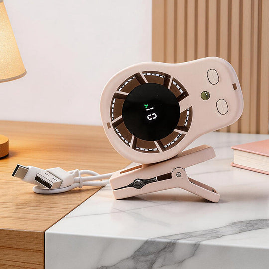 Bærbar Ventilator med LED Display til Kvinder 5