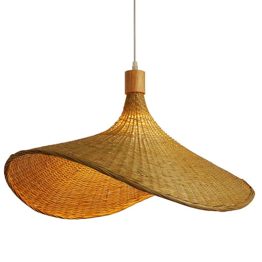 Bamboo Pendel Lampe Rustik Boho Design 6