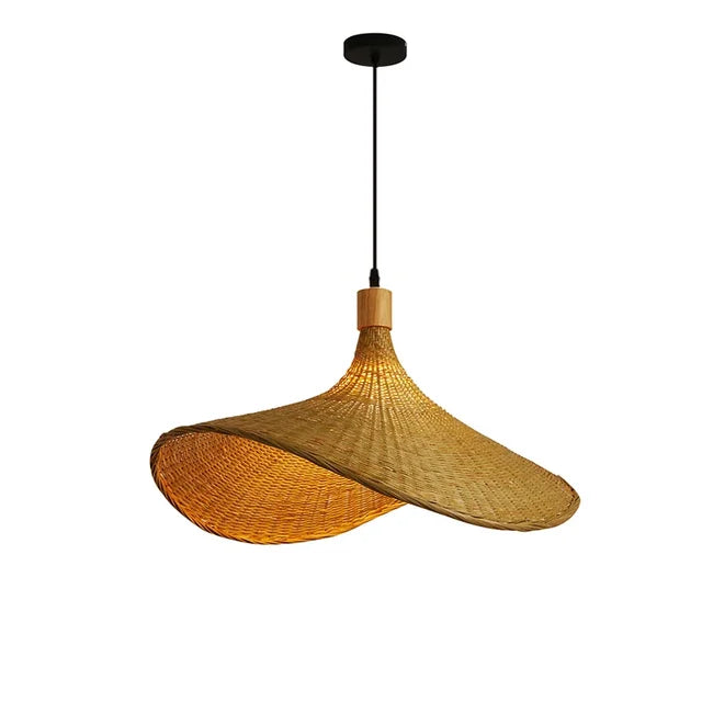 Bamboo Pendel Lampe Rustik Boho Design 7