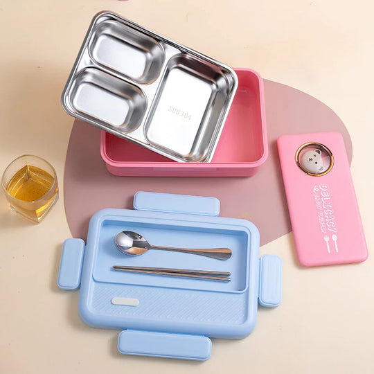 Bento Madkasse med Flere Rum og Dyredesign til Børn og Voksne 2