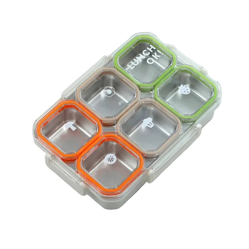 Bento Madopbevaringsboks med Flere Sektioner og Låsemekanisme 0