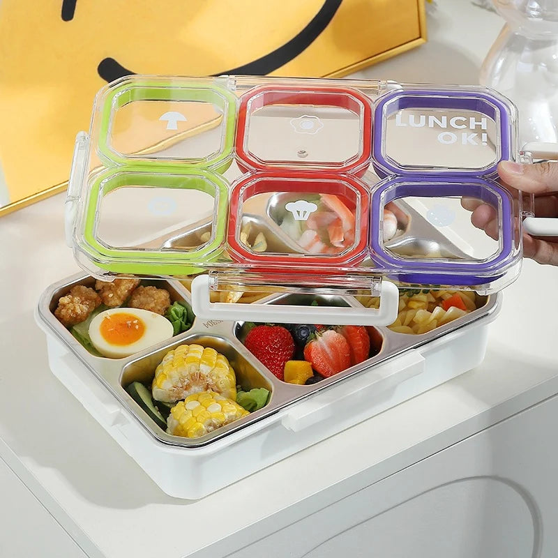 Bento Madopbevaringsboks med Flere Sektioner og Låsemekanisme 2