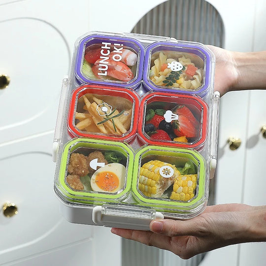 Bento Madopbevaringsboks med Flere Sektioner og Låsemekanisme 3