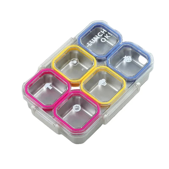Bento Madopbevaringsboks med Flere Sektioner og Låsemekanisme 7