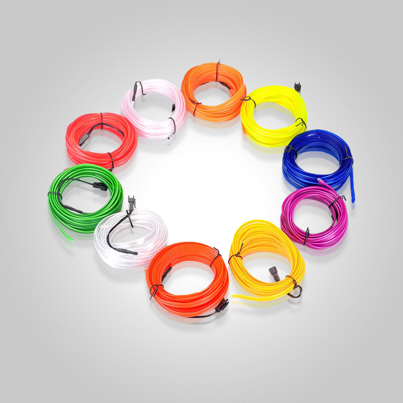Bil Neon Lys Sæt Tilpasseligt USB Lyskabel 5m 1