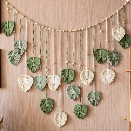 Boho Macrame Leaves Garland til Indretning 6