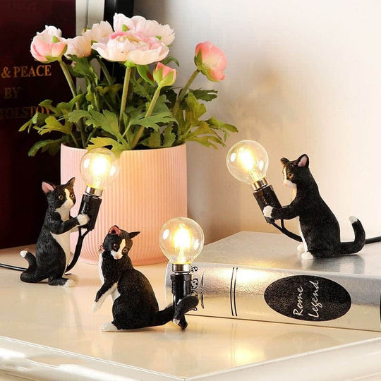 Bordlampe med Kattefigur Dekorativ Stil 1