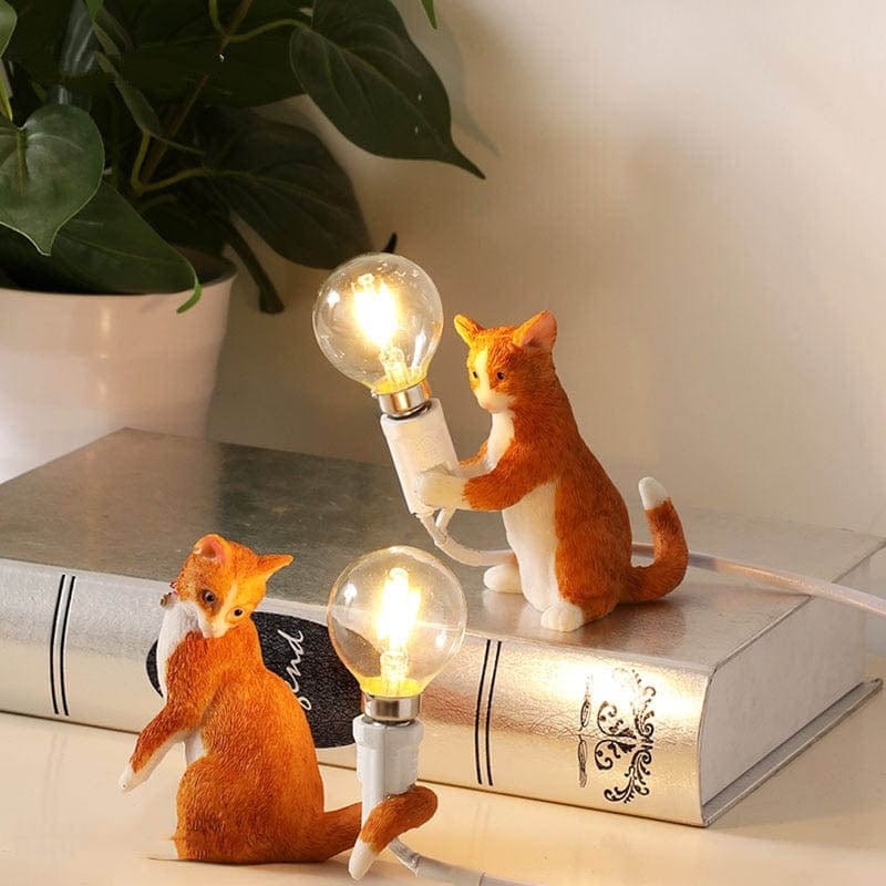 Bordlampe med Kattefigur Dekorativ Stil 3