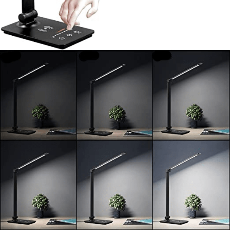 Bordlampe med Trådløs Opladning og Justerbar Lysstyrke 2
