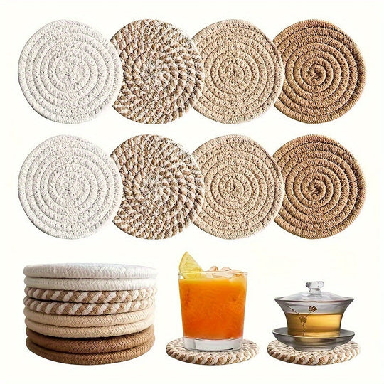 Bordskåner Sæt i Boho Stil – 8 Deler Vævet Design til Hjemmet 3