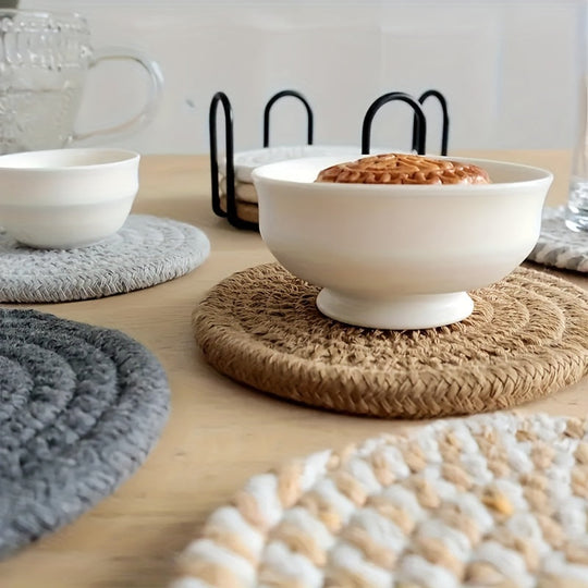 Bordskåner Sæt i Boho Stil – 8 Deler Vævet Design til Hjemmet 4