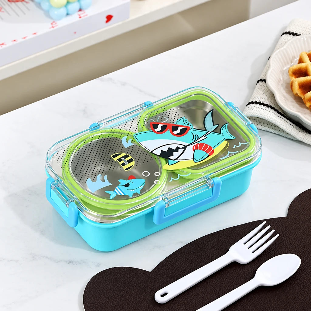 Børns Bento-madkasse med Legende Hajdesign 0