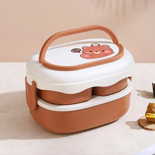 Børns Bento Madkasse med Bjørnemotiv Praktisk og Sjov 6