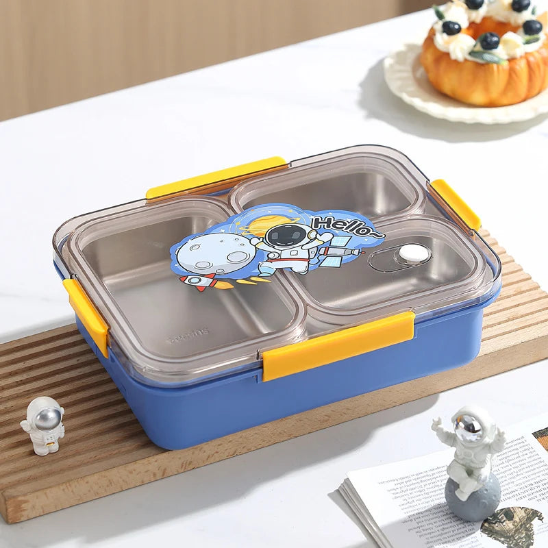 Børns Bento Madkasse med Flere Rum og Bjørnetema 6