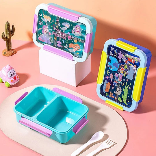 Børns Bento Madkasse med Flere Sektioner og Temadesign 2