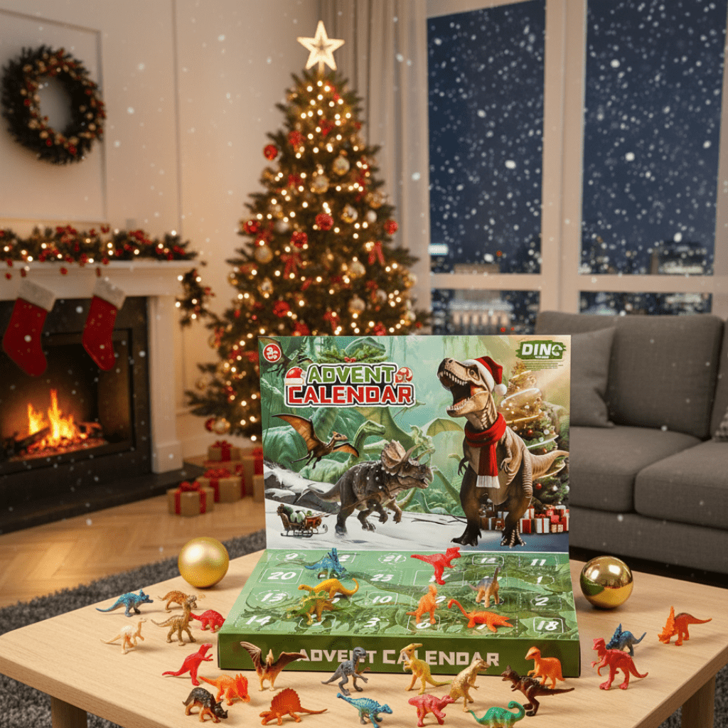 Børns Julekalender med Dinosaurer og Overraskelser 0