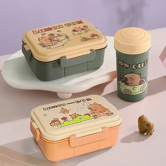 Børns Madkasse Med Rum Farverigt Design til Frokost og Skole 4