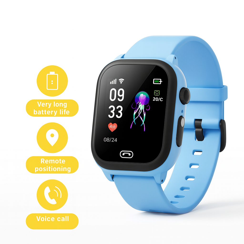 Børns Smartwatch med GPS og Kamera, Vandtæt og Letvægts Design 8