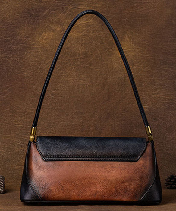 Brun Tote Håndtaske med Kontrast Design 3