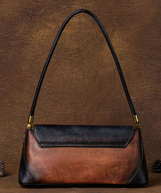 Brun Tote Håndtaske med Kontrast Design 3
