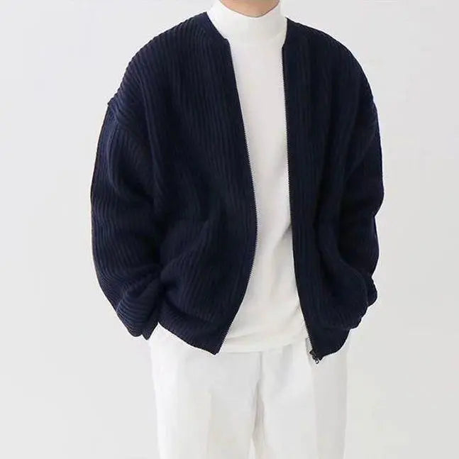Cardigan Til Herre Strikket Casual Stil 2