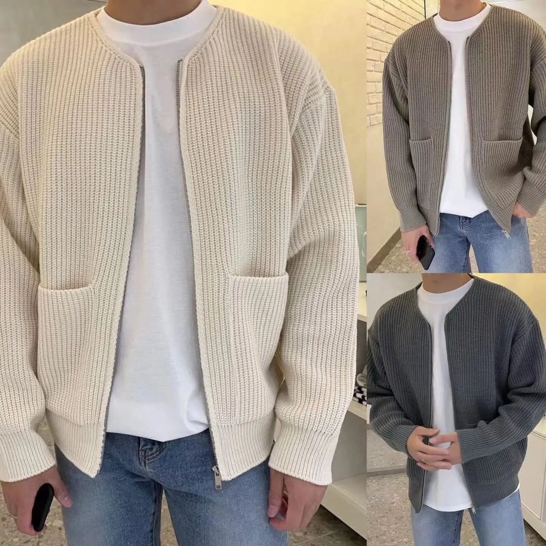 Cardigan Til Herre Strikket Casual Stil 5