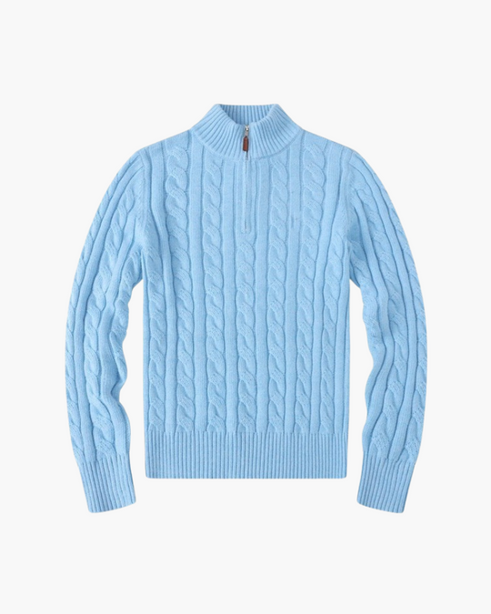 Cardigan Til Herre Zip-Up I Blødt Bomuld Med Høj Krave 4