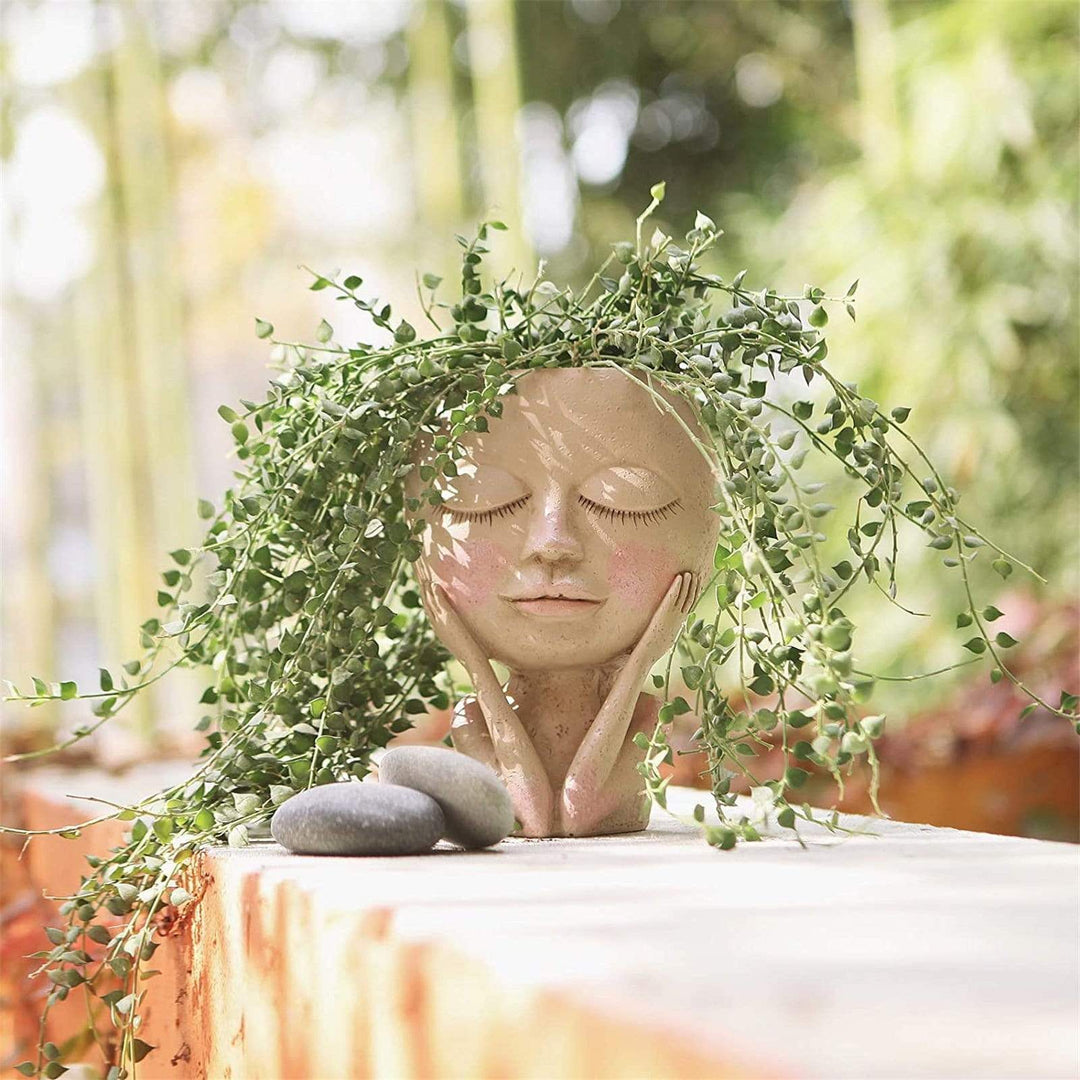 Charmerende Blomsterpotte med Ansigt 8