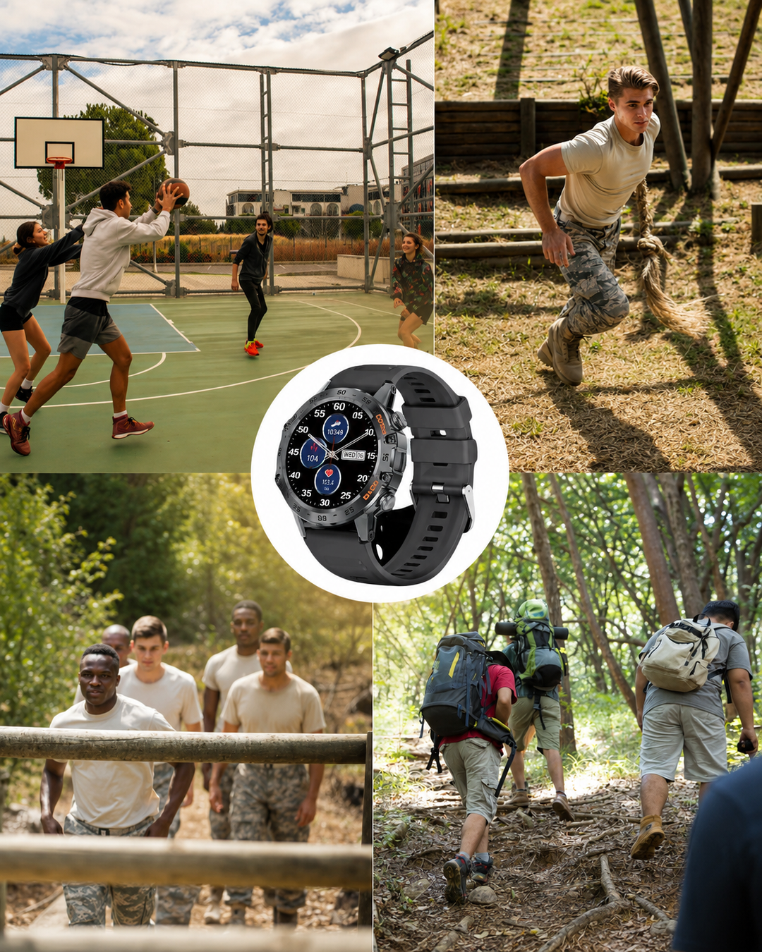 Herre Smartwatch Med GPS Navigation Til Fitness Og Udendørs Aktiviteter