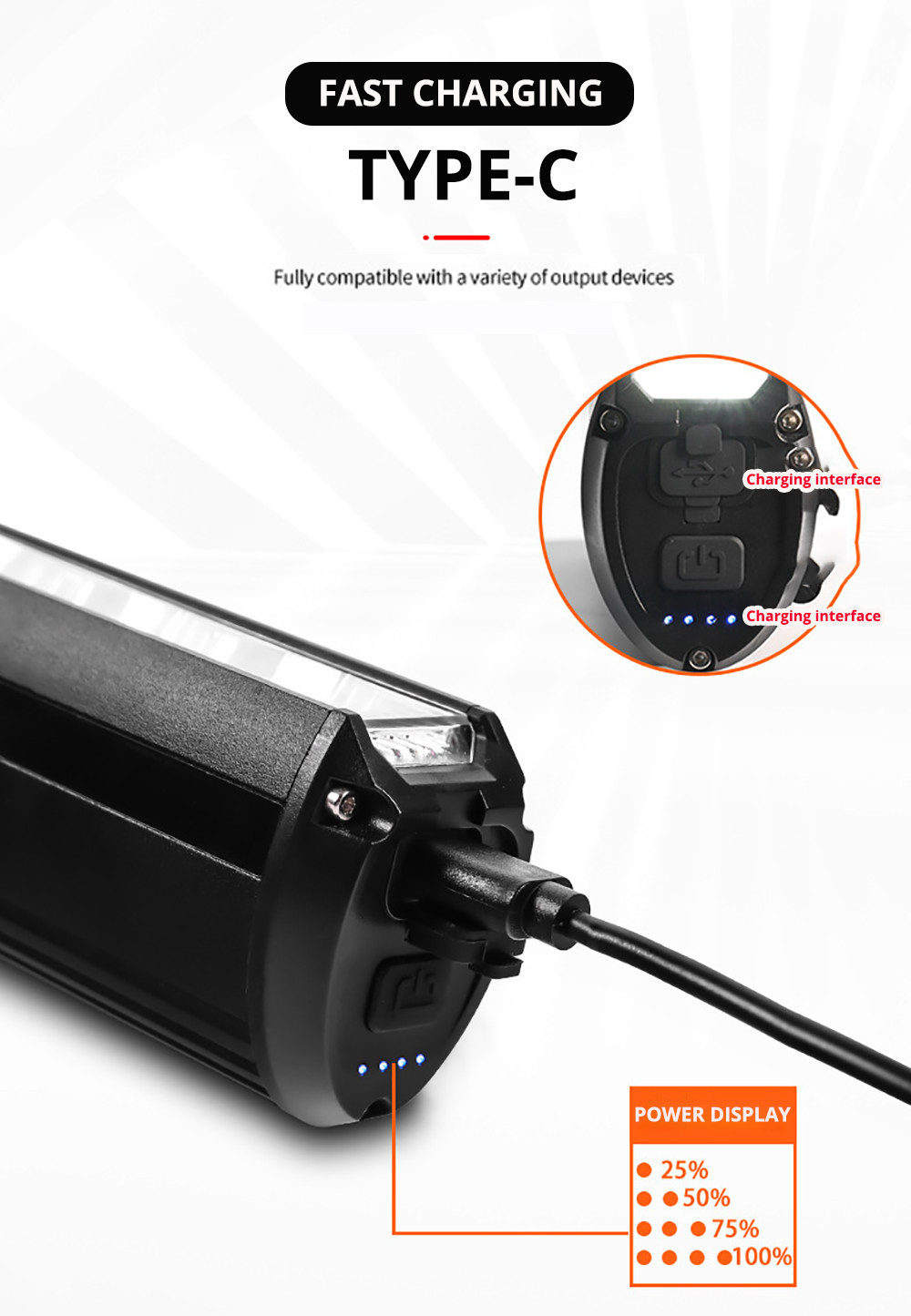 Cykellygte med Powerbank Funktion og Justerbare Lystilstande 3