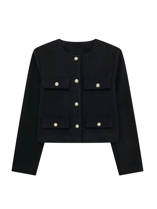 Dame Blazer Skræddersyet Tweed Stil 9