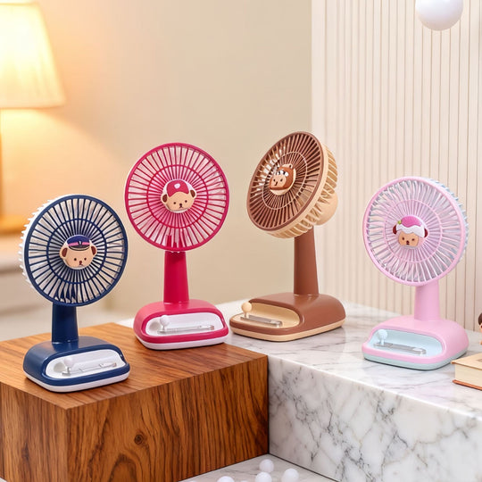 Dame Bordsventilator Justerbar Vinkel Kompakt Design 3