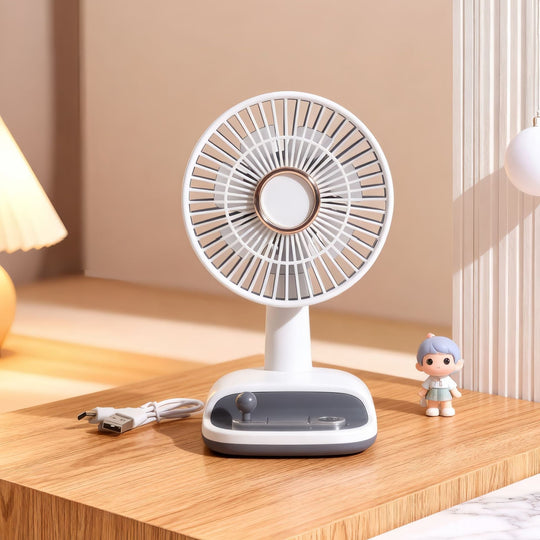 Dame Bordsventilator Justerbar Vinkel Kompakt Design 7
