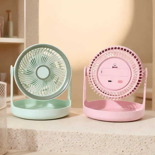 Dame Bordventilator Justerbart Hoved Stille Drift Minimalistisk Design 1