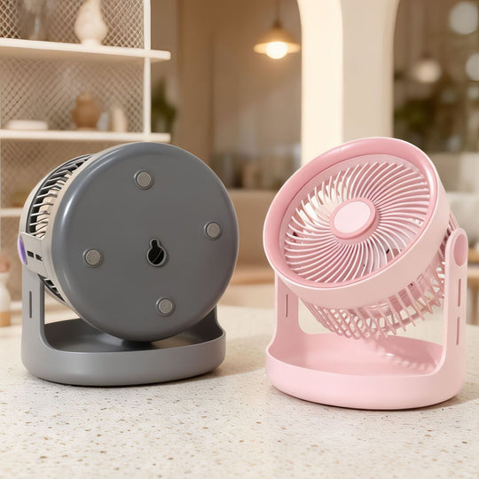 Dame Bordventilator Justerbart Hoved Stille Drift Minimalistisk Design 2