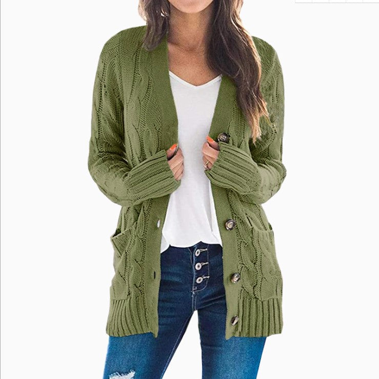 Dame Cardigan Lang med Lange Ærmer 3