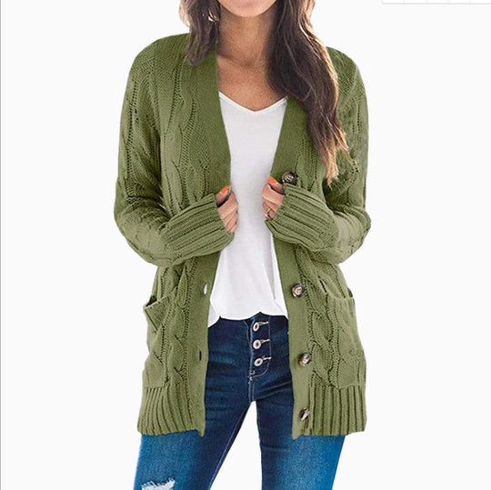 Dame Cardigan Lang med Lange Ærmer 3
