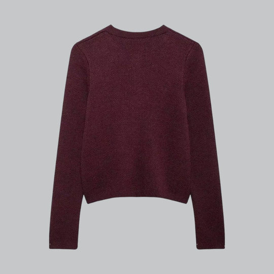 Dame Cardigan Med Guld Knapper Stilfuld Design 3