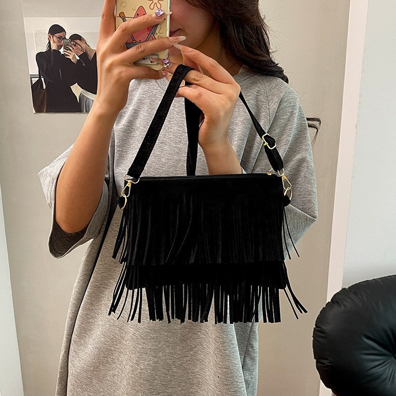 Dame Crossbody Taske med Frynser 3