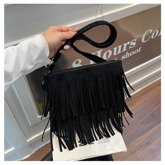 Dame Crossbody Taske med Frynser 7