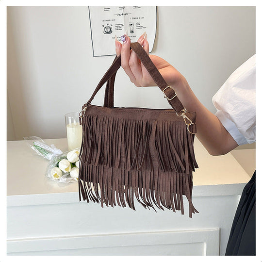 Dame Crossbody Taske med Frynser 8