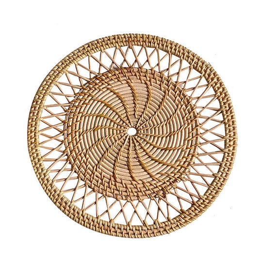 Dame Dækkeserviet Håndlavet Rattan 25 cm - Naturlig Og Hygge Indretning 5