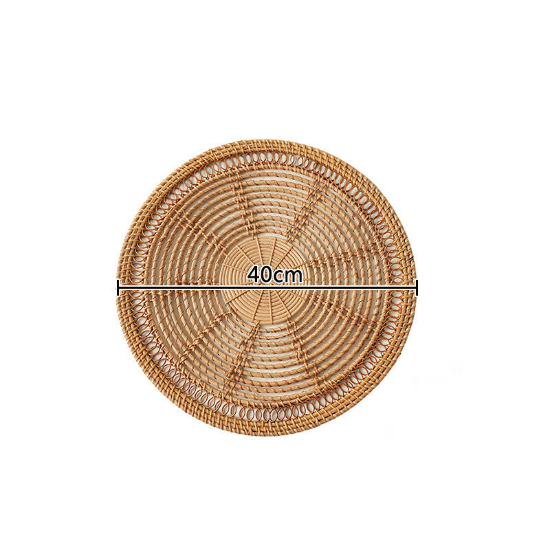 Dame Dækkeserviet Håndlavet Rattan 25 cm - Naturlig Og Hygge Indretning 7